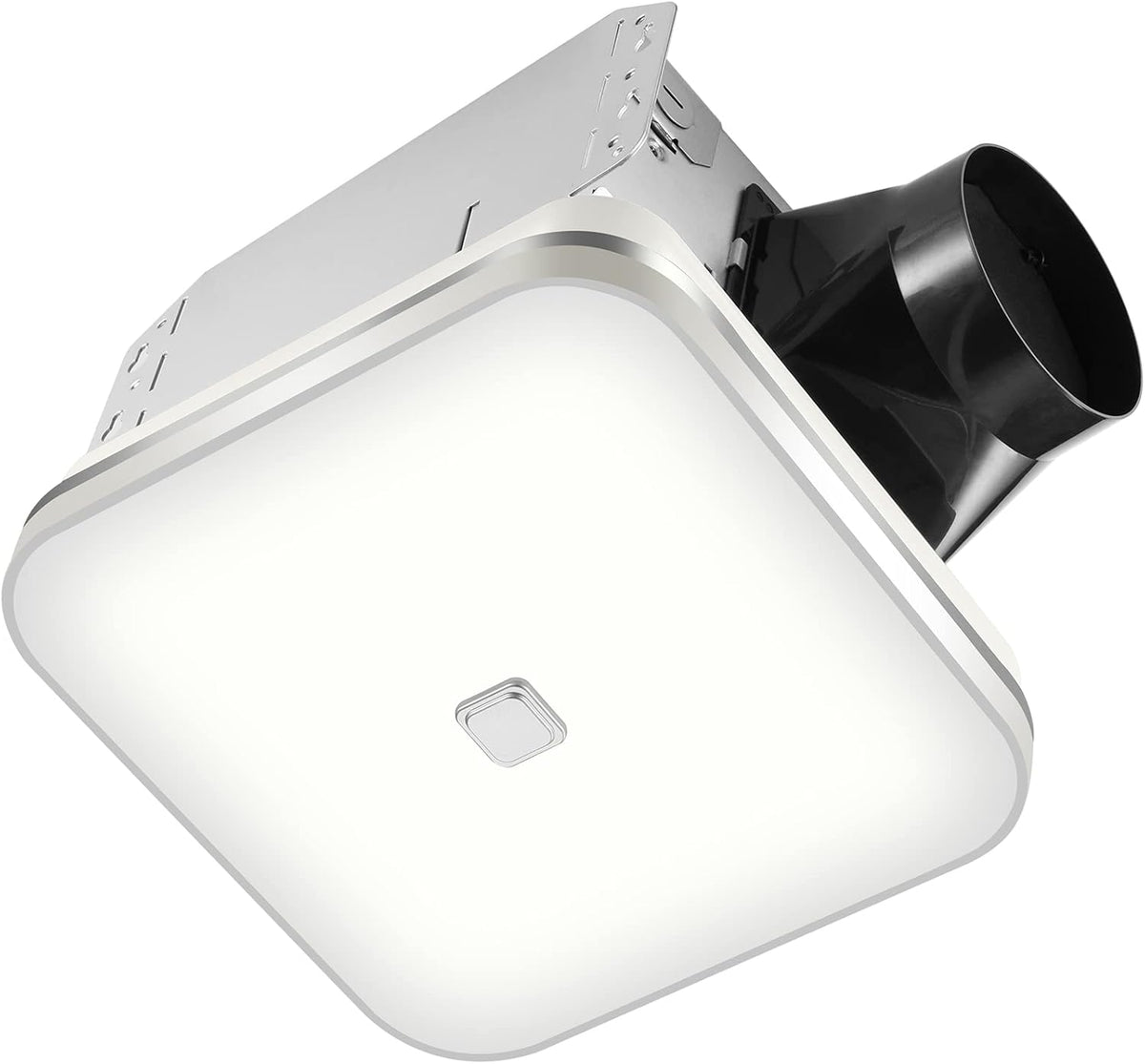 White 12W Bathroom Exhaust Fan with Light, 100 CFM, 1.6 Sones Q710431