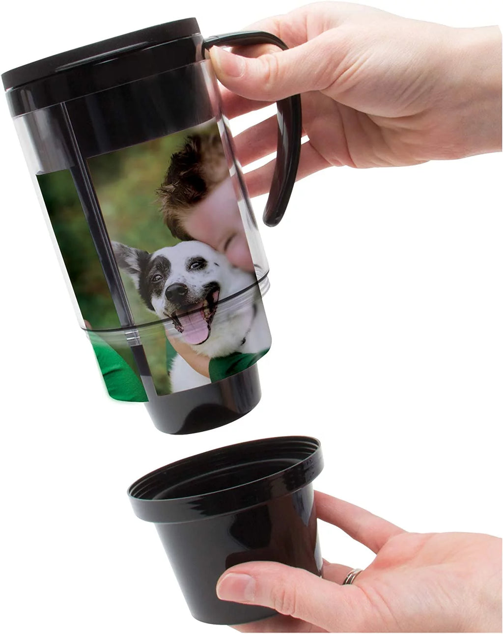 16 oz. Black Acrylic Travel Mug Pack of 24 Q69524