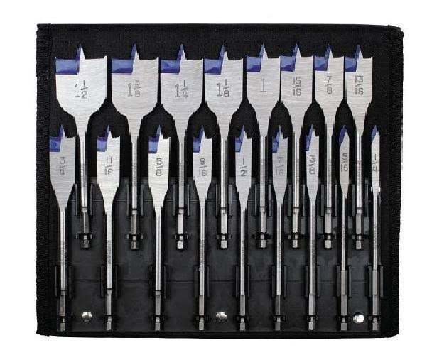 17-Piece Spade Bit Set with Storage Case X892350