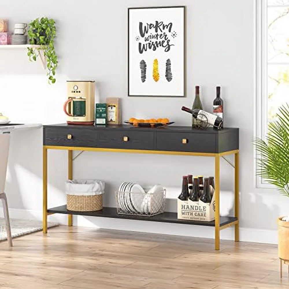 Console Table with Drawers and Shelves B3650