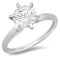 18K White Gold Solitaire Engagement Ring A3320