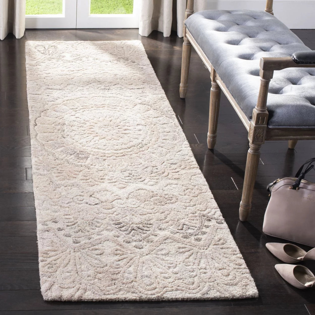 Handmade Beige Ivory Rug Y9845
