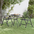 Folding Patio Chairs 2 pcs Metal Mesh Anthracite B3213