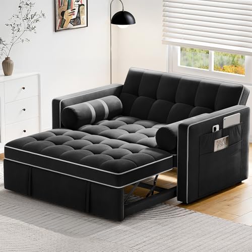 3 in 1 Convertible Sleeper Sofa Bed with USB Ports & Side Pockets M449851