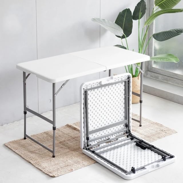 6FT Folding Table with Carrying Handle Portable Plastic Z365217