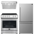 30 Electric Range, Range Hood and Refrigerator in Stainless Steel Z7038