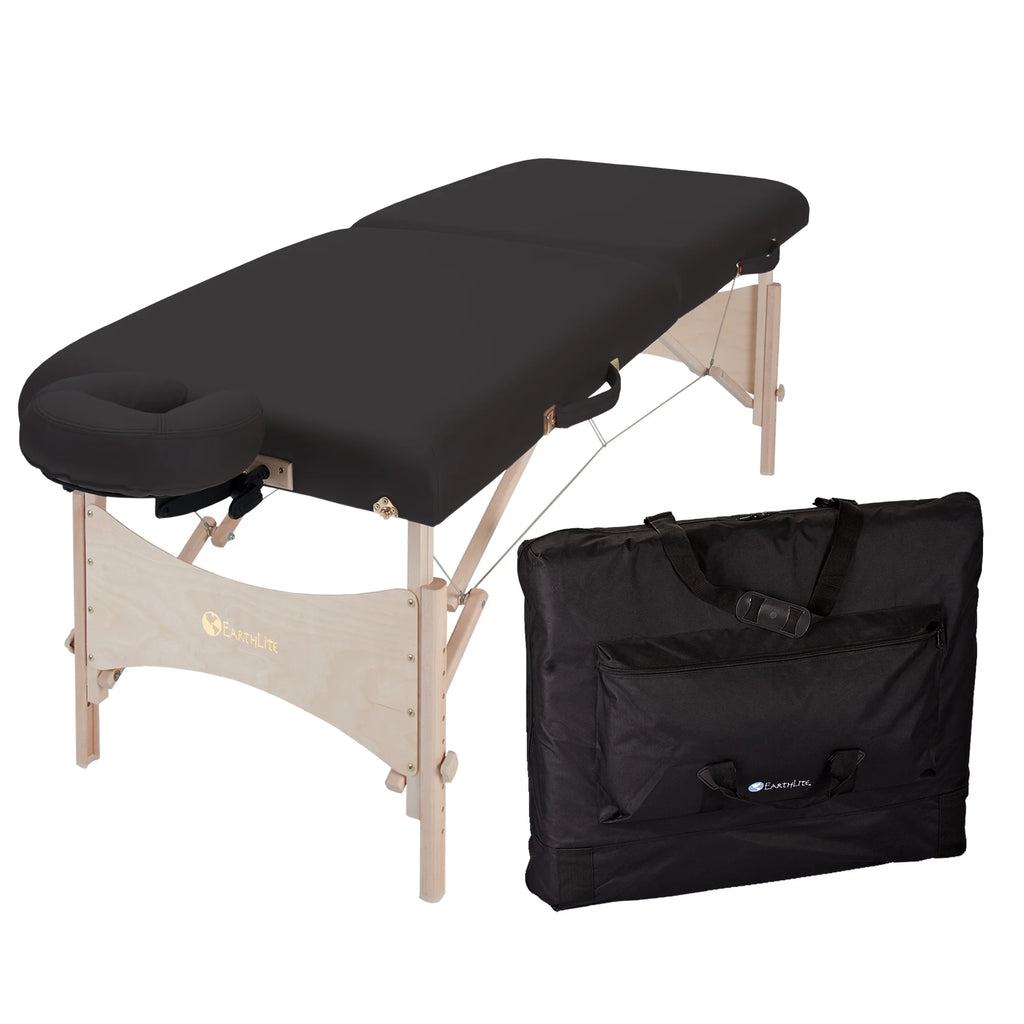 Portable Massage Table Package Deluxe Adjustable Headrest, Hard Maple M662