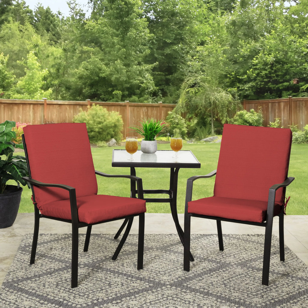 Blue Geo Rectangle Outdoor Chair Cushion 1 Piece M1269