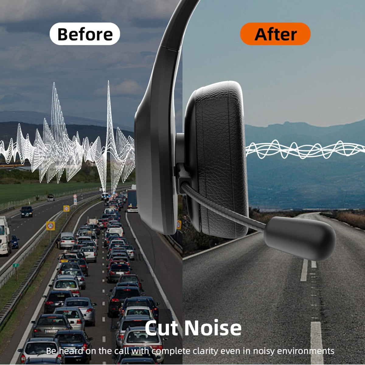 Wireless Bluetooth Headset with Noise Canceling Microphone, Pack of 2 P5697