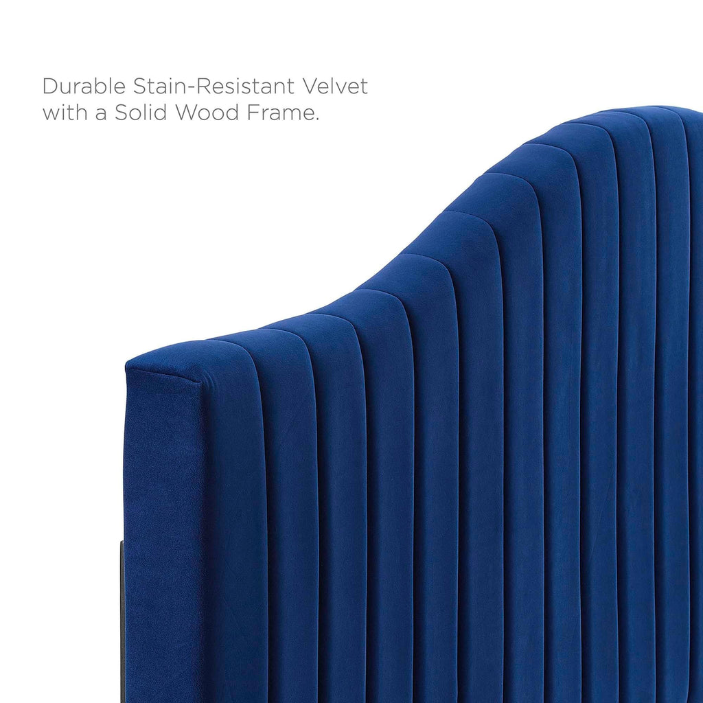 Navy Performance Velvet King/California King Headboard P202