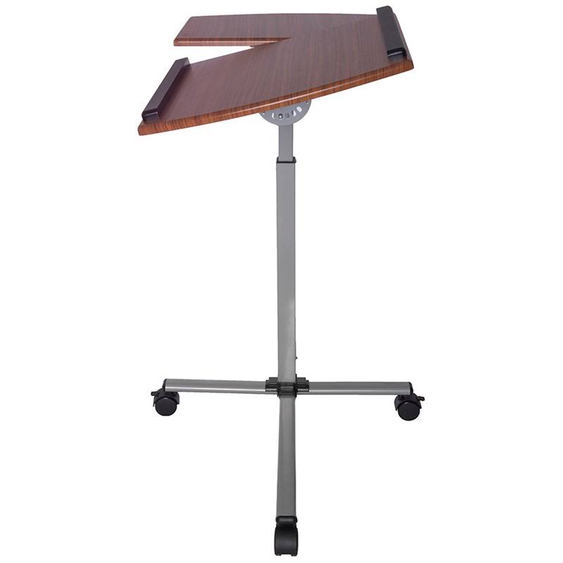 Adjustable Laptop Cart Mahogany O2874