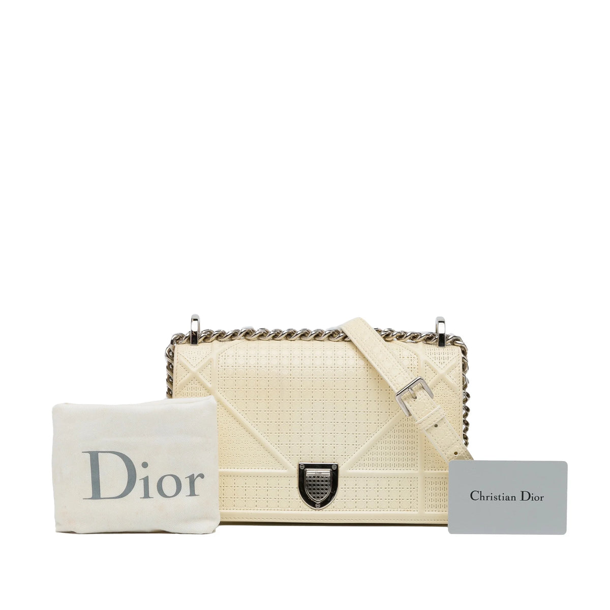 Pre-Owned White Patent Leather Crossbody Bag X807