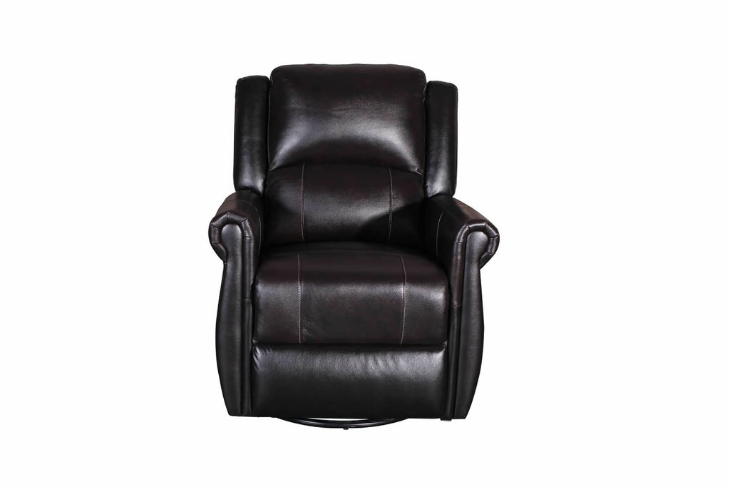 Brown PU Manual Swivel Glider Recliner Chair W99660