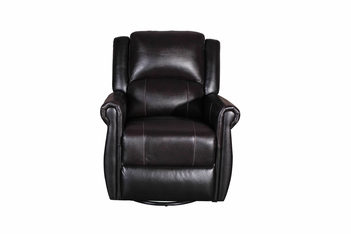 Brown PU Manual Swivel Glider Recliner Chair W99660