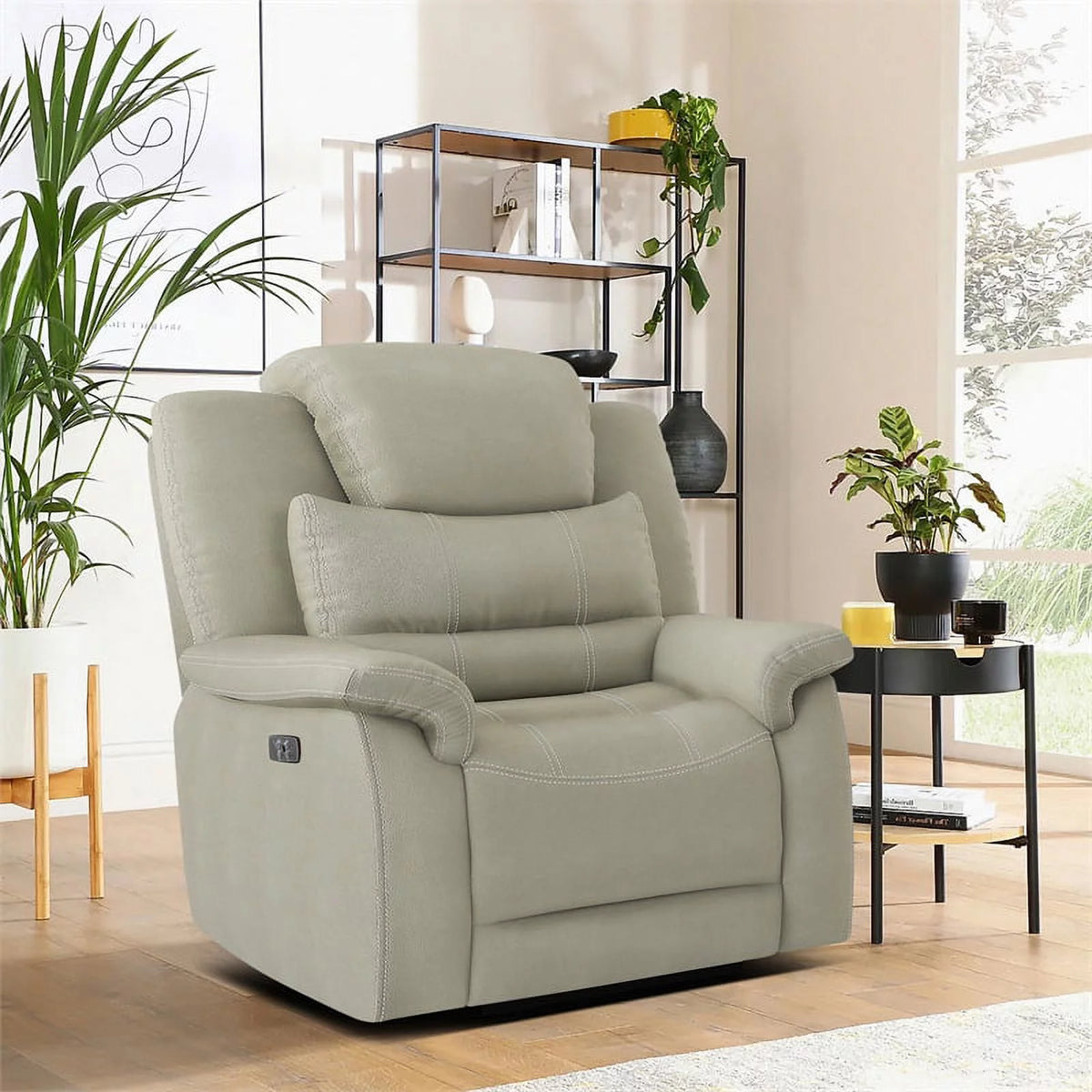 Gray Microfiber Power Reclining Chair G69697