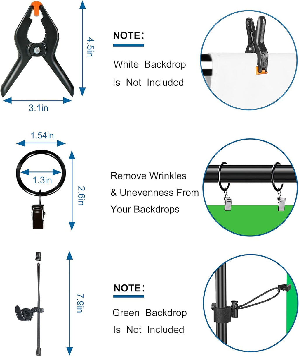 7x10Ft Adjustable Photography Background Support System Kit with Carry Bag U121