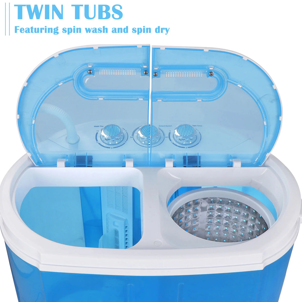 Portable Compact 10lbs Washer Blue White A350115