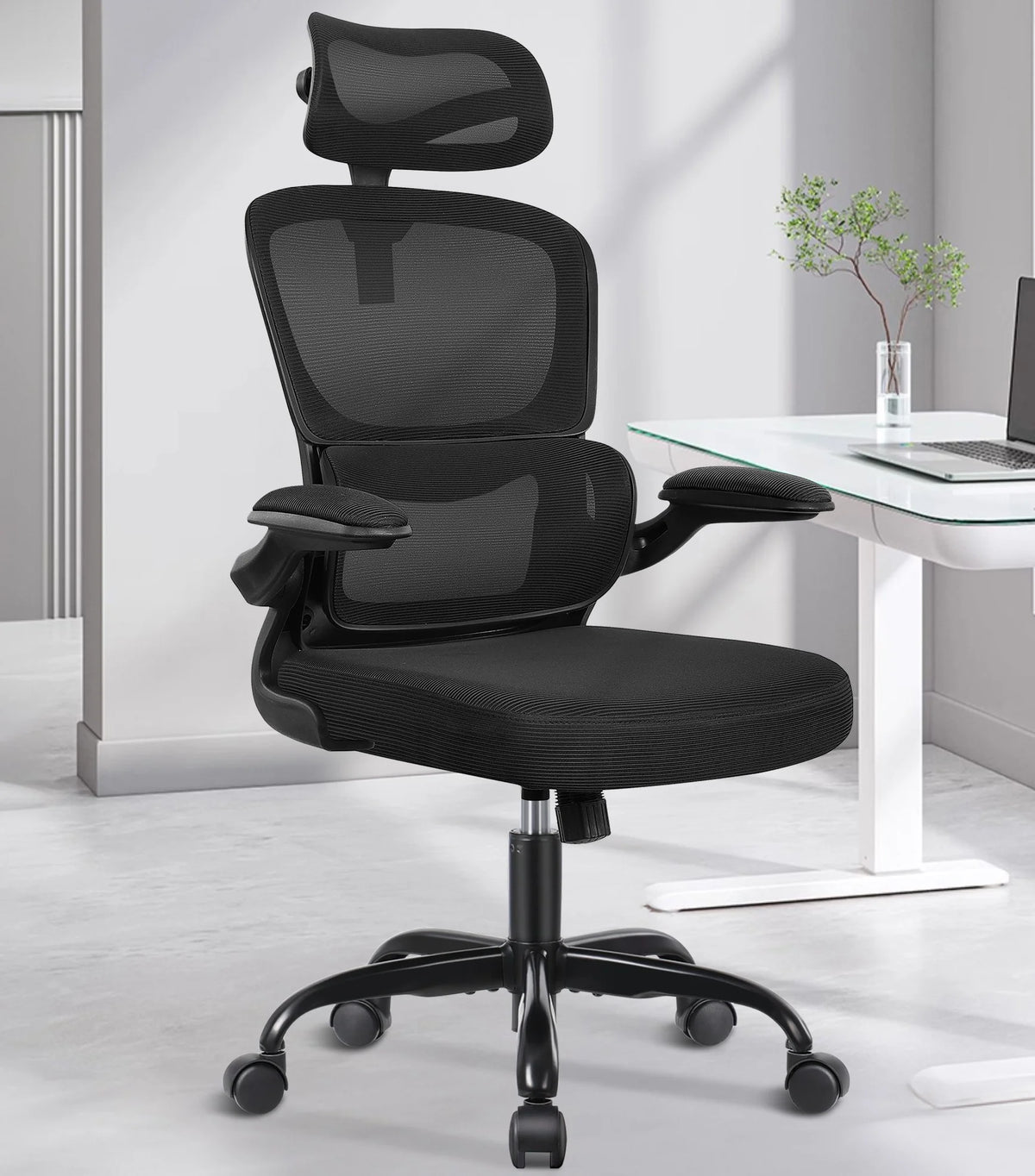 Black High Back Mesh Ergonomic Office Chair P681